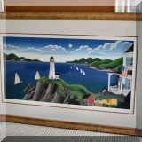 A17. Thomas McKnight signed limited edition “Americas Cup Newport” serigraph.  